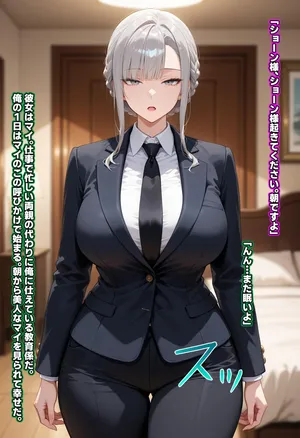 [むち妻 ][muchitsuma]ドスケベ逆教育～無表情クール美女の教育係が寝取られ、デカ尻を叩かれてドM堕ちするまで～ [AI Generated]